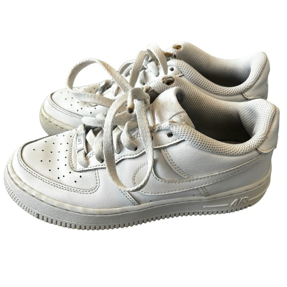 Youth size 4 Nike Air-force ones. Used. All white. - Picture 4 of 7